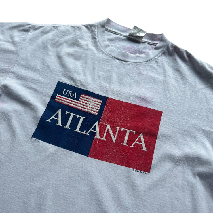VTG Atlanta White Single Stitch Graphic T-Shirt Size XL