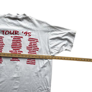 Vtg Old Timer's Hockey Challenge Tour 1995 White Single Stitch Graphic Tee XL