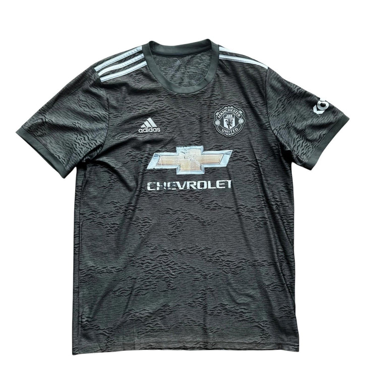 Adidas Manchester United 2020-21 Black & Grey Away Football Shirt Size Large