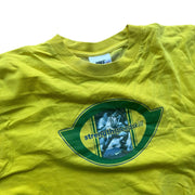 VTG 90s Ronaldo R9 Yellow Brazil Nike Graphic T-Shirt Size Men's Small