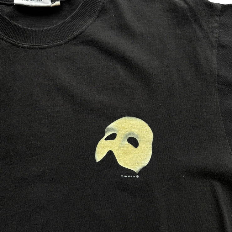 VTG Phantom Of The Opera Black Single Stitch Graphic T-Shirt 1986 Size Medium