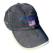 Vintage Dad Hat San Francisco Black USA Flag One Size Fits all