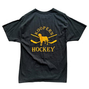 Kooper's Hockey Dog Men's Black Graphic T-Shirt Hanes Size Men's Large