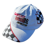 Vintage Dayco Racing Belts White Racing Cap Checkerboard Adjustable Sizing