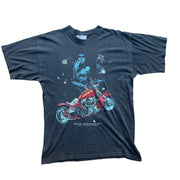VTG Single Stitch 90s Eagle Authentic American Cycle Label Motorcycle T-Shirt M