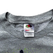Y2K Chevolet Grey Baseball Graphic T-Shirt Size Small